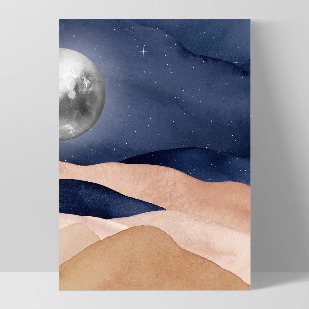 Boho Moon in Watercolour - Art Print