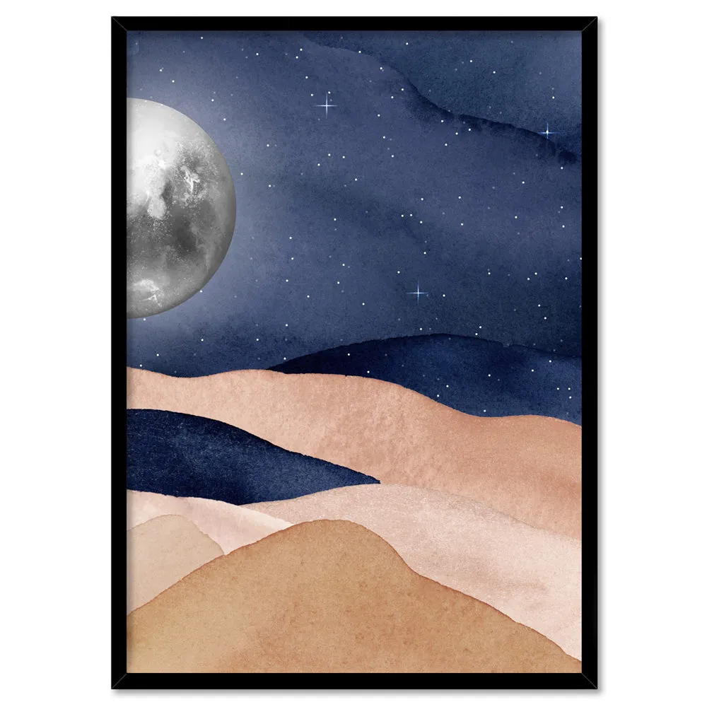 Boho Moon in Watercolour - Art Print