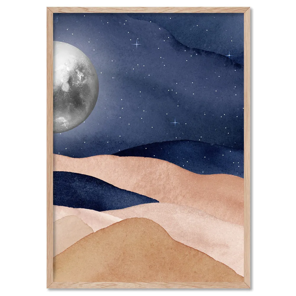 Boho Moon in Watercolour - Art Print
