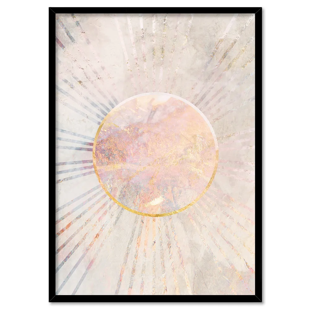Boho Sun Rays Illustration - Art Print