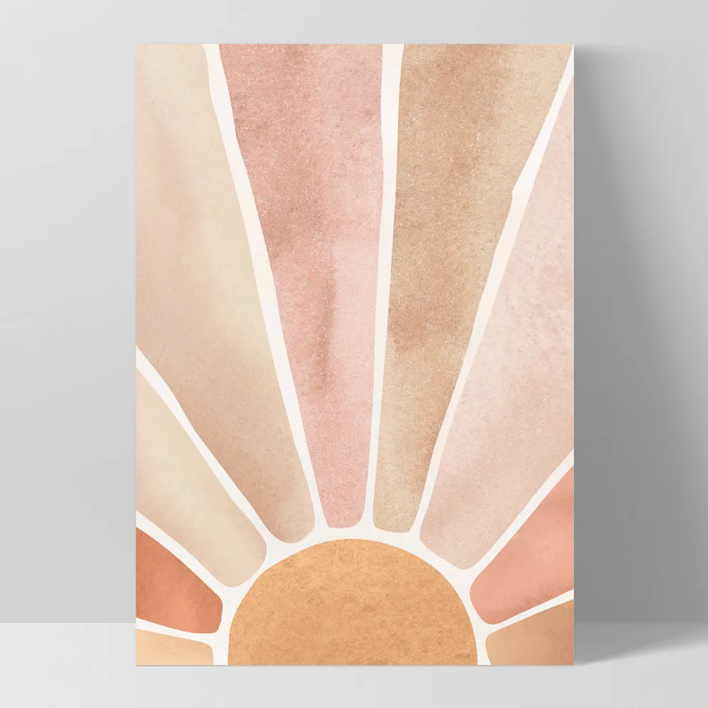 Boho Sunrise in Watercolour II - Art Print