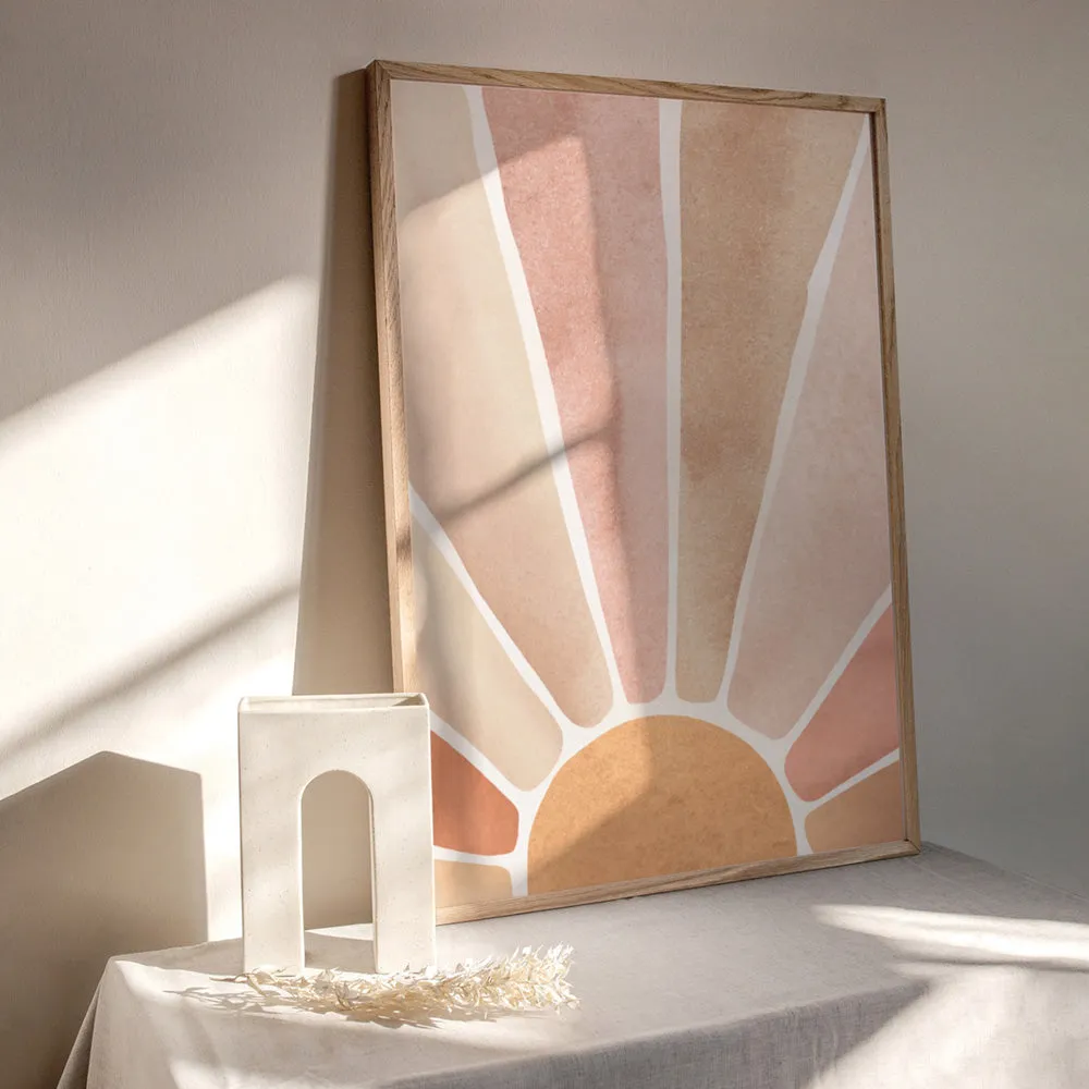 Boho Sunrise in Watercolour II - Art Print
