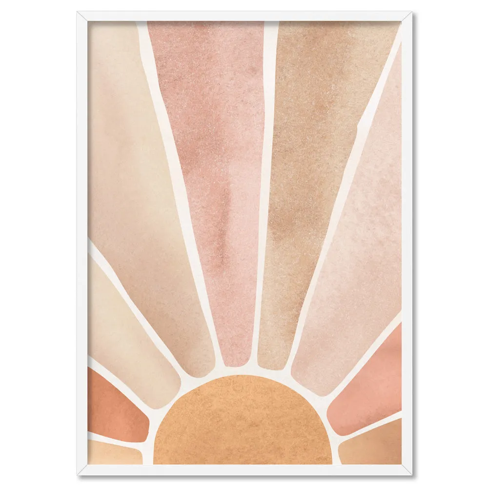 Boho Sunrise in Watercolour II - Art Print
