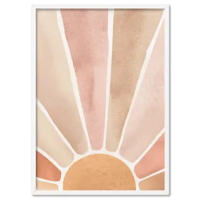 Boho Sunrise in Watercolour II - Art Print