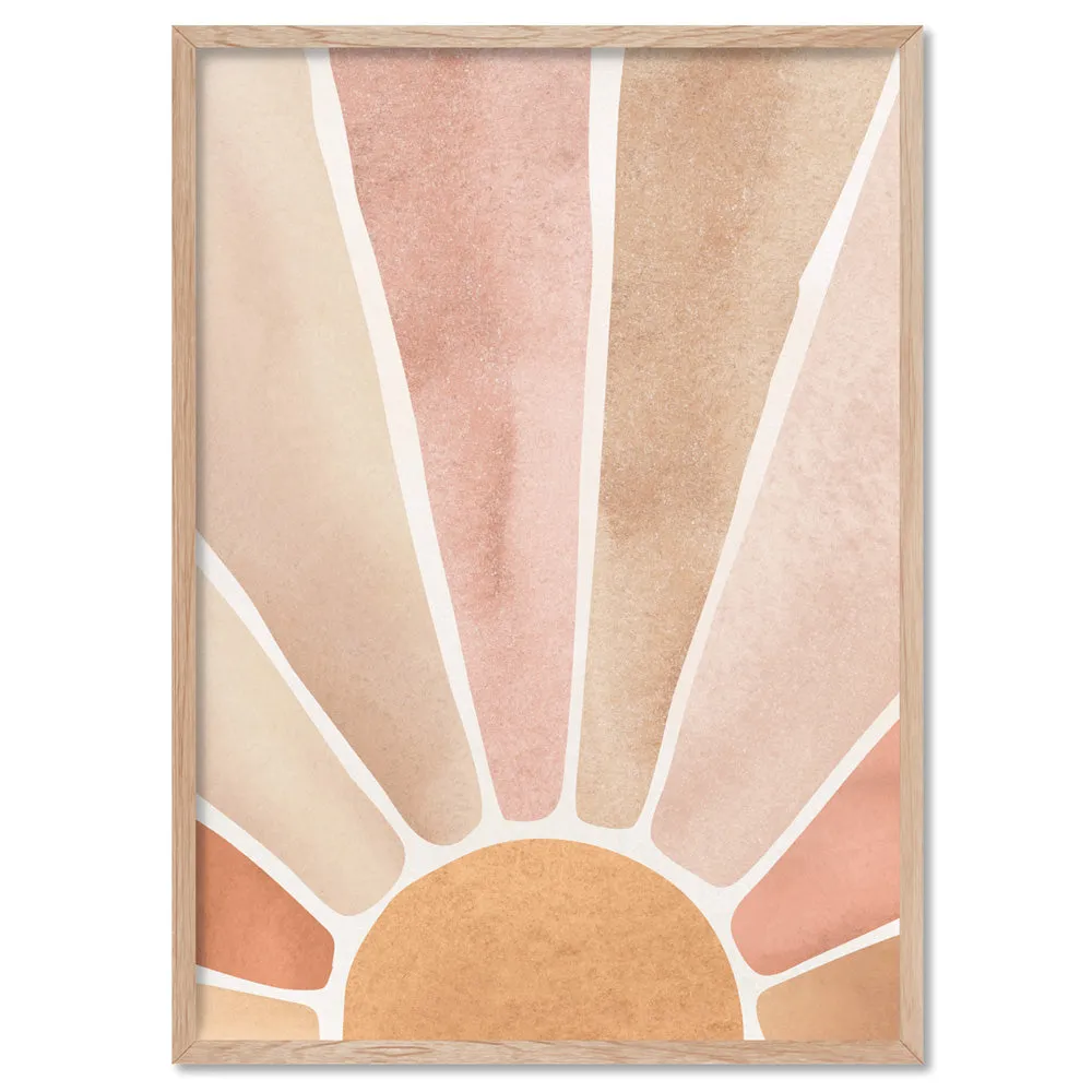 Boho Sunrise in Watercolour II - Art Print