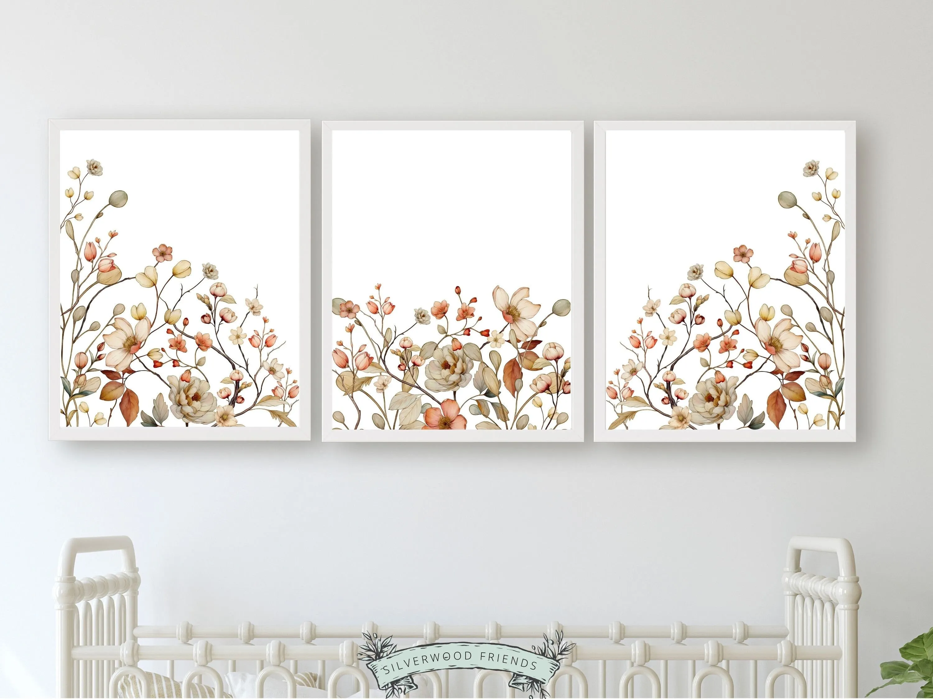Boho Wildflower Nursery Print - Set 1
