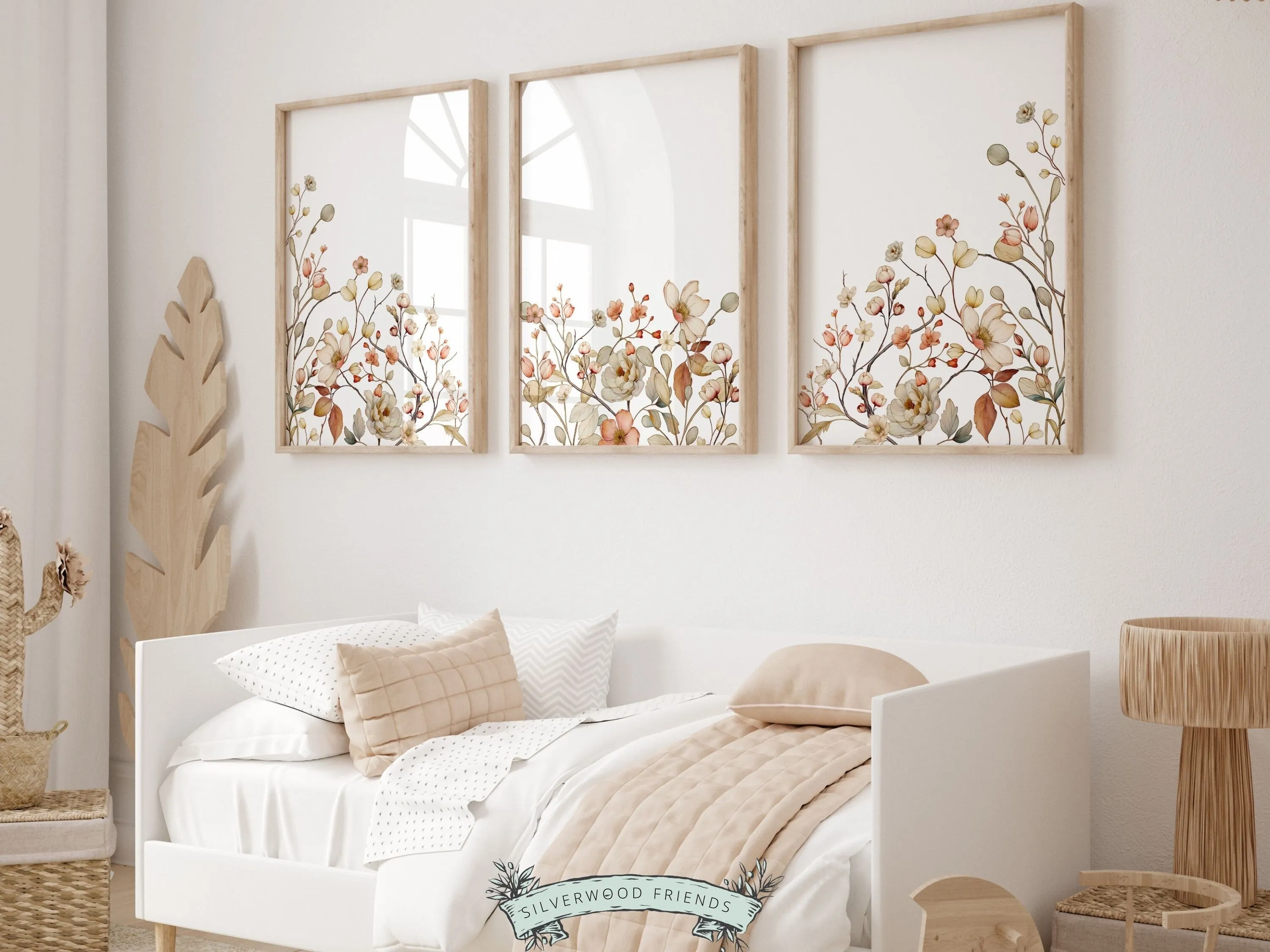Boho Wildflower Nursery Print - Set 1