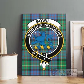 Bowie Ancient Tartan Canvas Print Wall Art with Family Crest