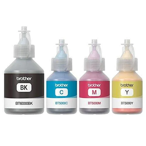 Brother BT5000 & BT6000BK Genuine Ink Bottles colour For Brother T300,T500,T700W,T800W Printers