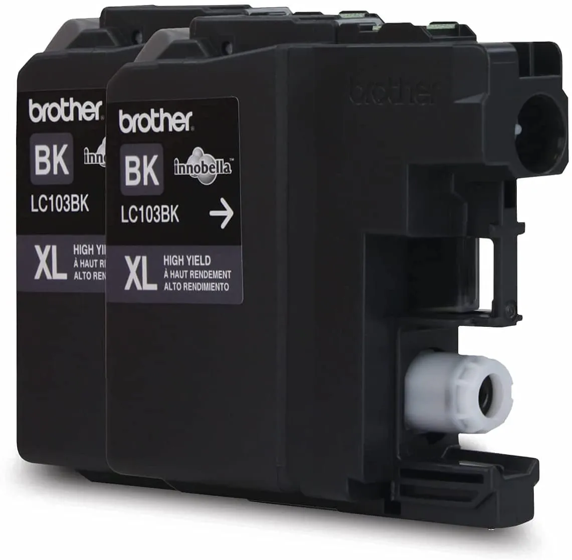Brother Genuine High-Yield Black Ink Cartridges (Twin Pack), 600 Pages - LC1032PKS