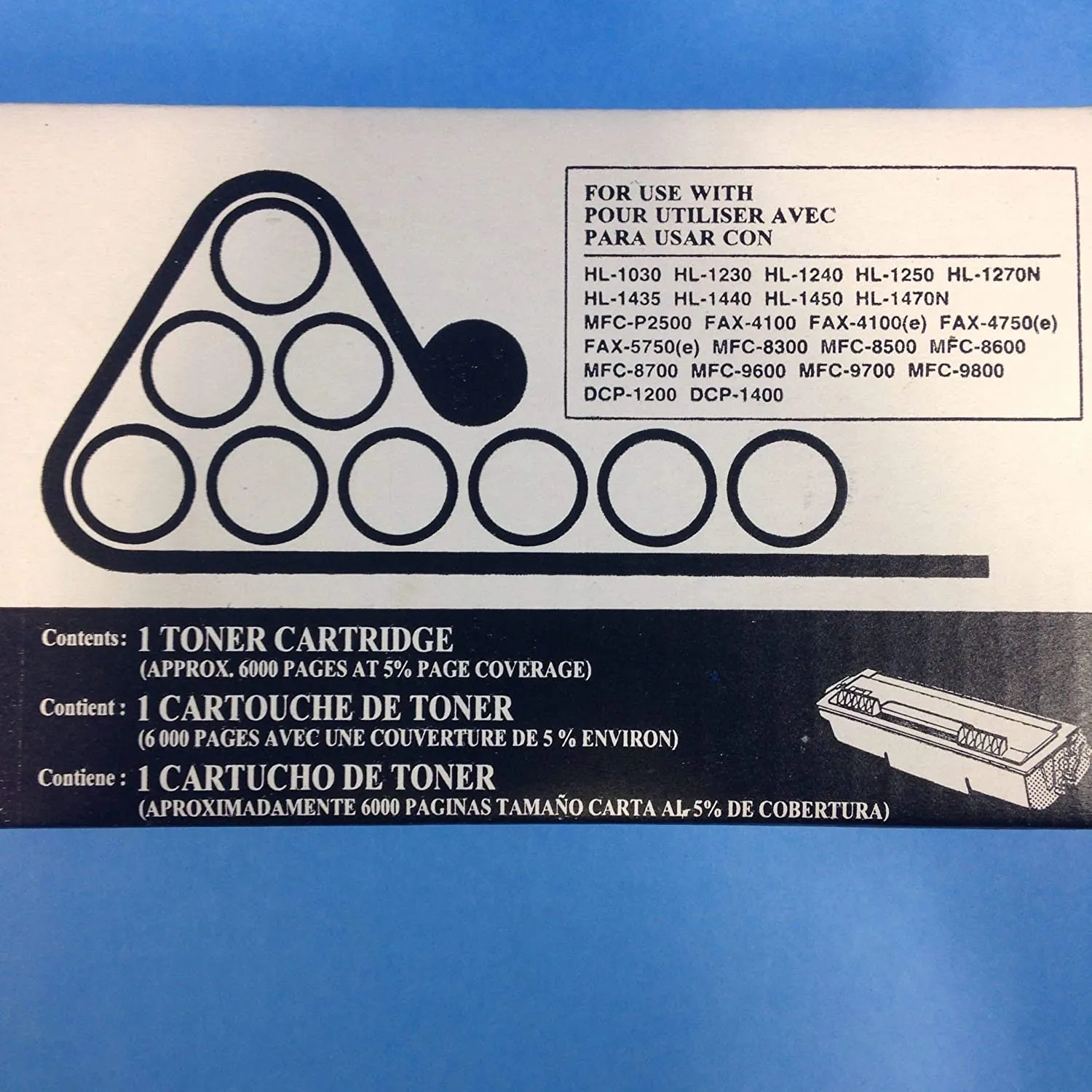 Brother Genuine High-Yield Black Toner Cartridge, 6000 Pages - TN460