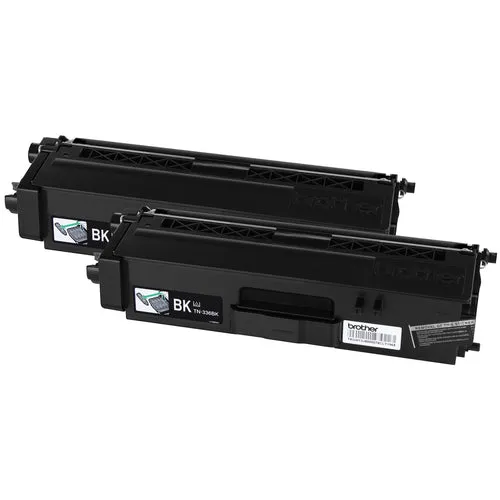 Brother Genuine High-Yield Black Toner Cartridge (Twin Pack), 4000 Pages/Cartridge - TN-336-2PK