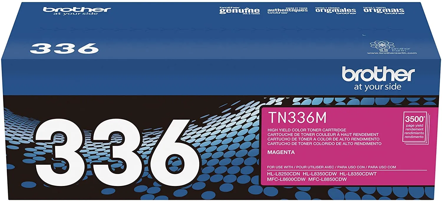 Brother Genuine High-Yield Magenta Toner Cartridge, 3500 Pages - TN336M
