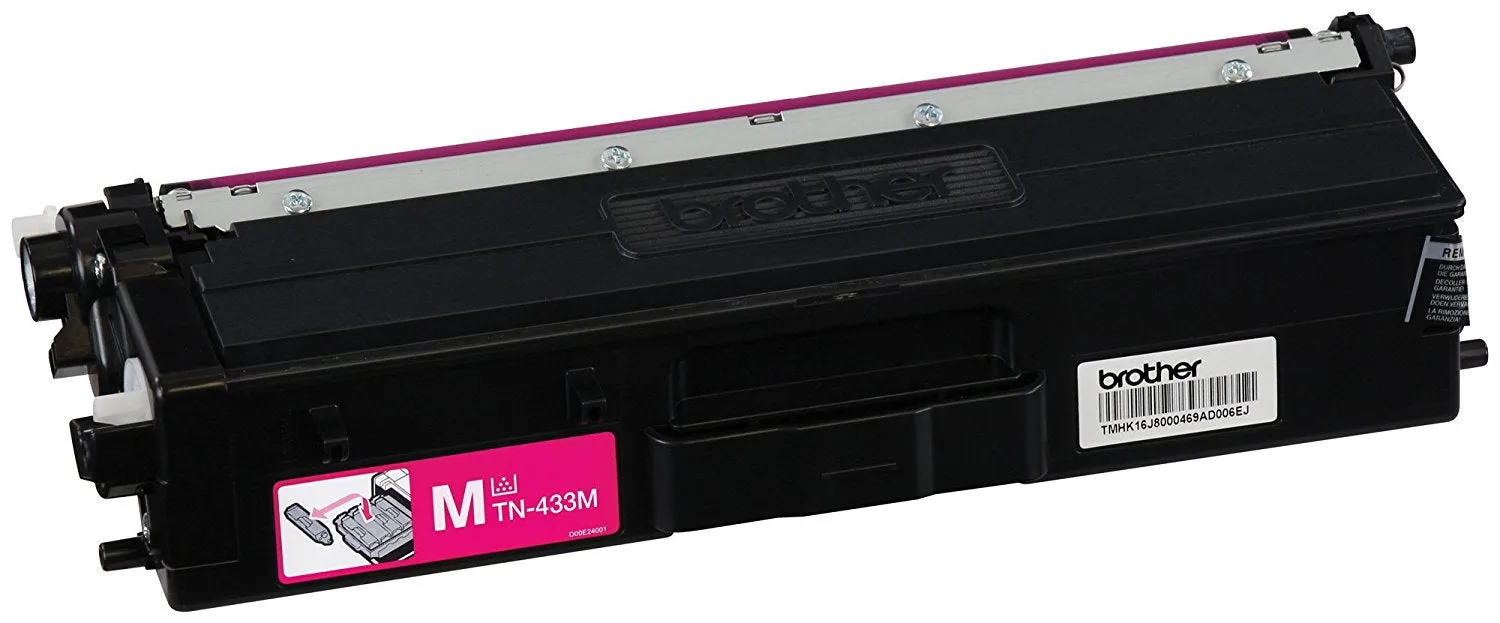 Brother Genuine High-Yield Magenta Toner Cartridge, 4000 Pages - TN433M