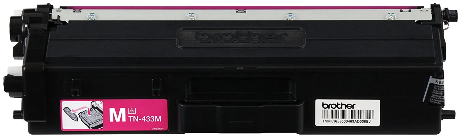 Brother Genuine High-Yield Magenta Toner Cartridge, 4000 Pages - TN433M