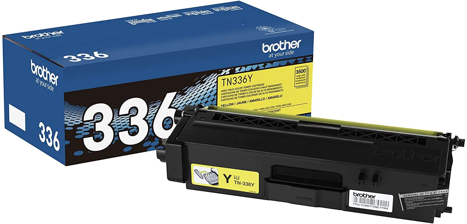 Brother Genuine High-Yield Yellow Toner Cartridge, 3500 Pages - TN336Y