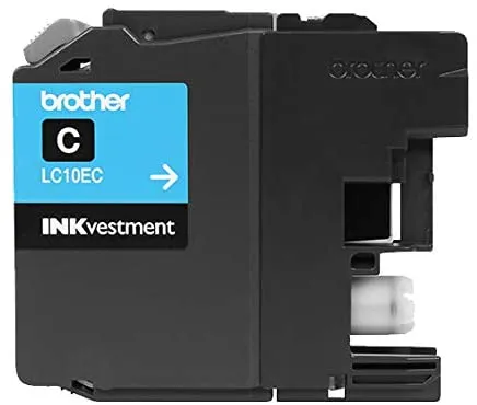 Brother Genuine INKvestment Super High-Yield Cyan Ink Cartridge, 1200 Pages - LC10EC