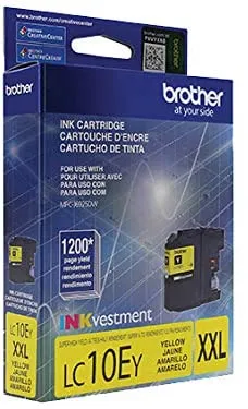 Brother Genuine INKvestment Super High-Yield Yellow Ink Cartridge, 1200 Pages - LC10EY