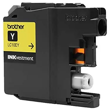 Brother Genuine INKvestment Super High-Yield Yellow Ink Cartridge, 1200 Pages - LC10EY