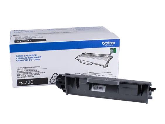 Brother Genuine Standard-Yield Black Toner Cartridge, 3000 Pages - TN720