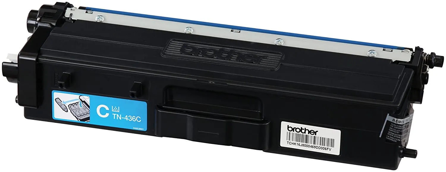 Brother Genuine Super High-Yield Cyan Toner Cartridge, 6500 Pages - TN436C