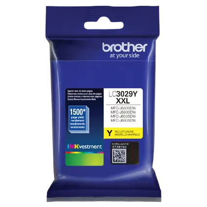 Brother INKvestment Super High-Yield Yellow Ink Cartridge, 1,500 Pages - LC3029Y