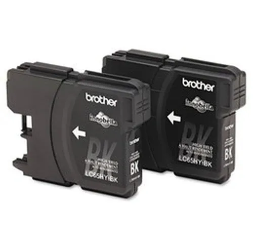 Brother Innobella High Yield 2-Pack Black Ink Cartridges, 1800 Pages - LC652PKS