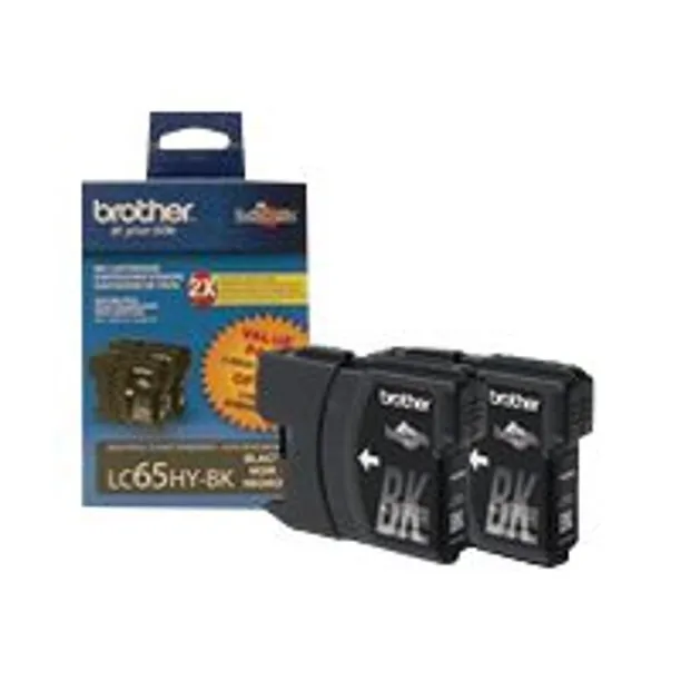 Brother Innobella High Yield 2-Pack Black Ink Cartridges, 1800 Pages - LC652PKS