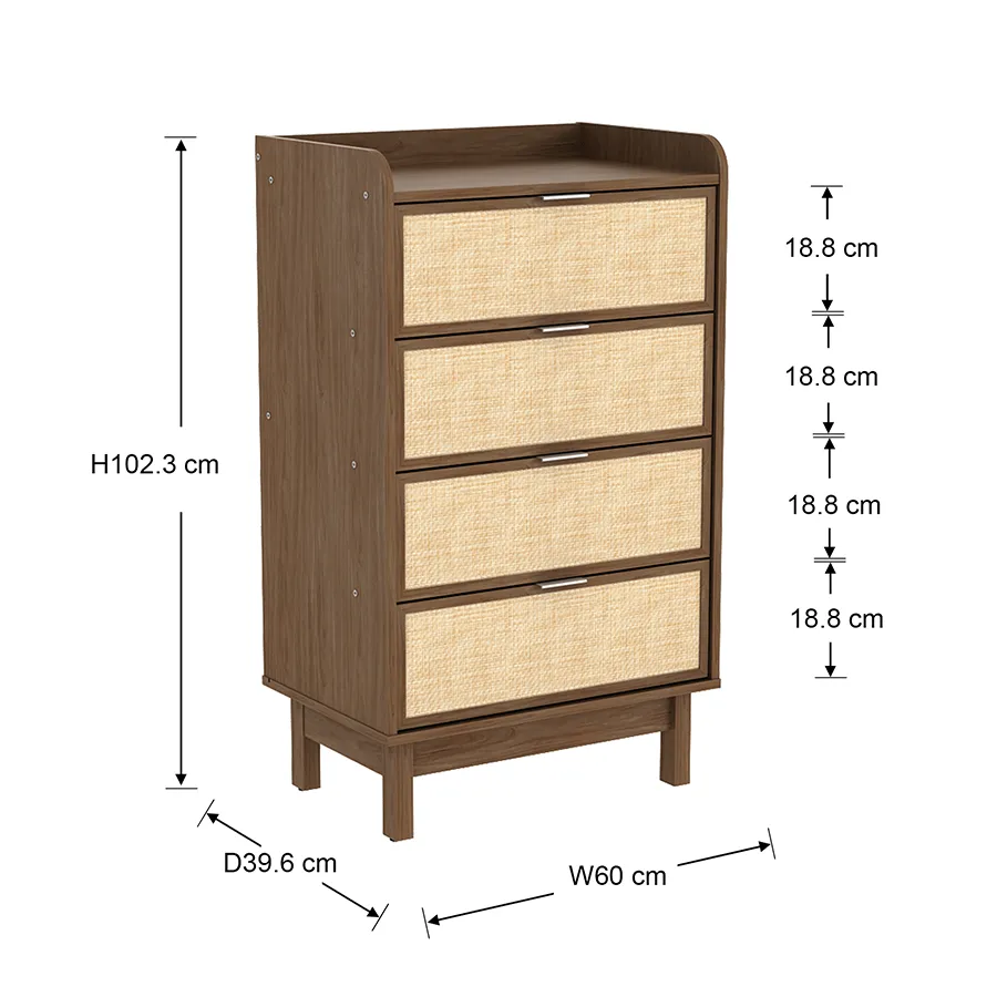 Brugge 4 Chest of Drawers