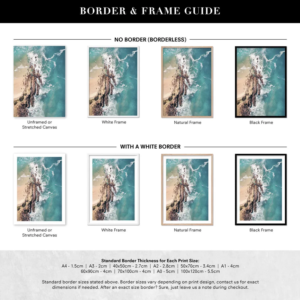 Byron Bay Beach Aerial - Art Print by Beau Micheli
