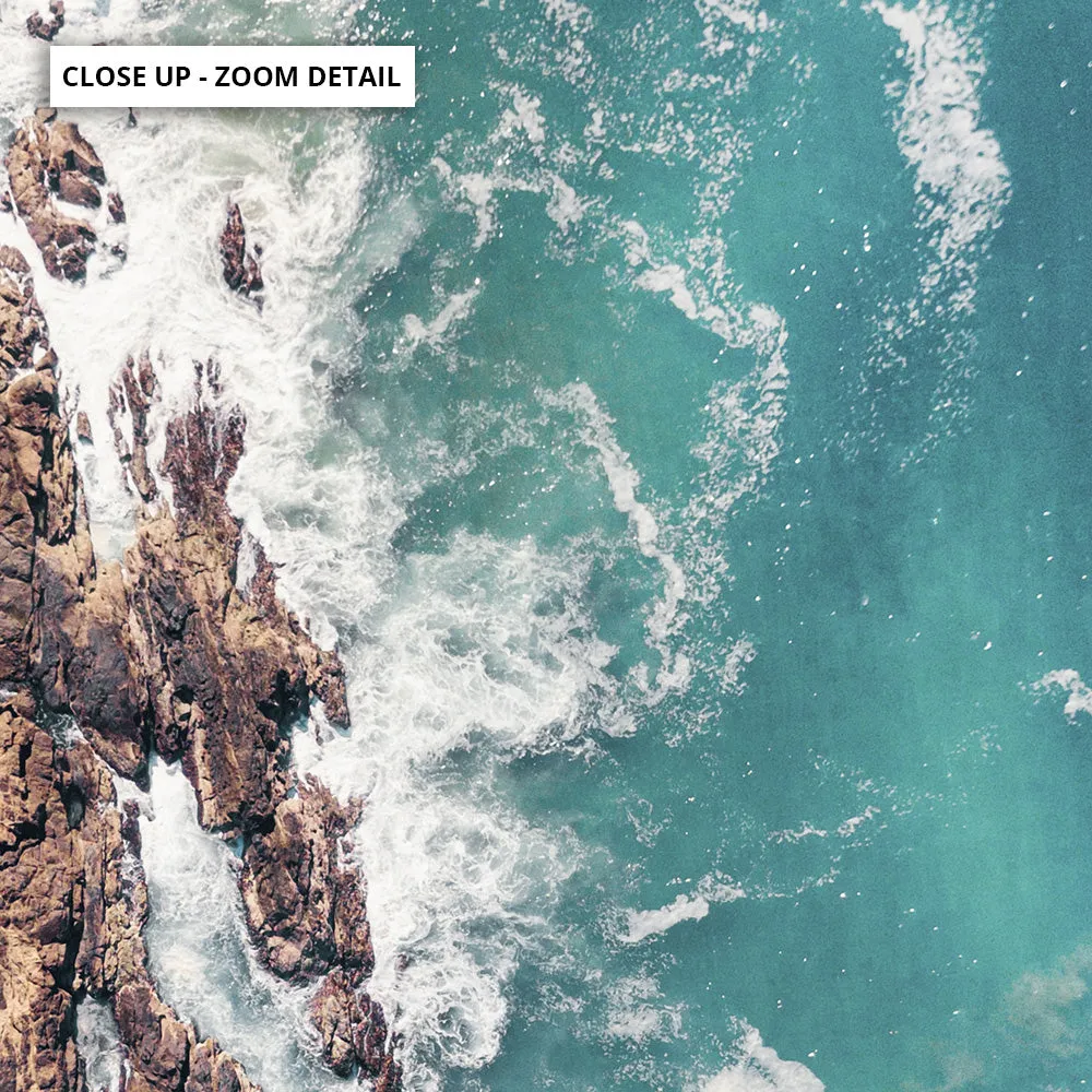 Byron Bay Beach Aerial - Art Print by Beau Micheli