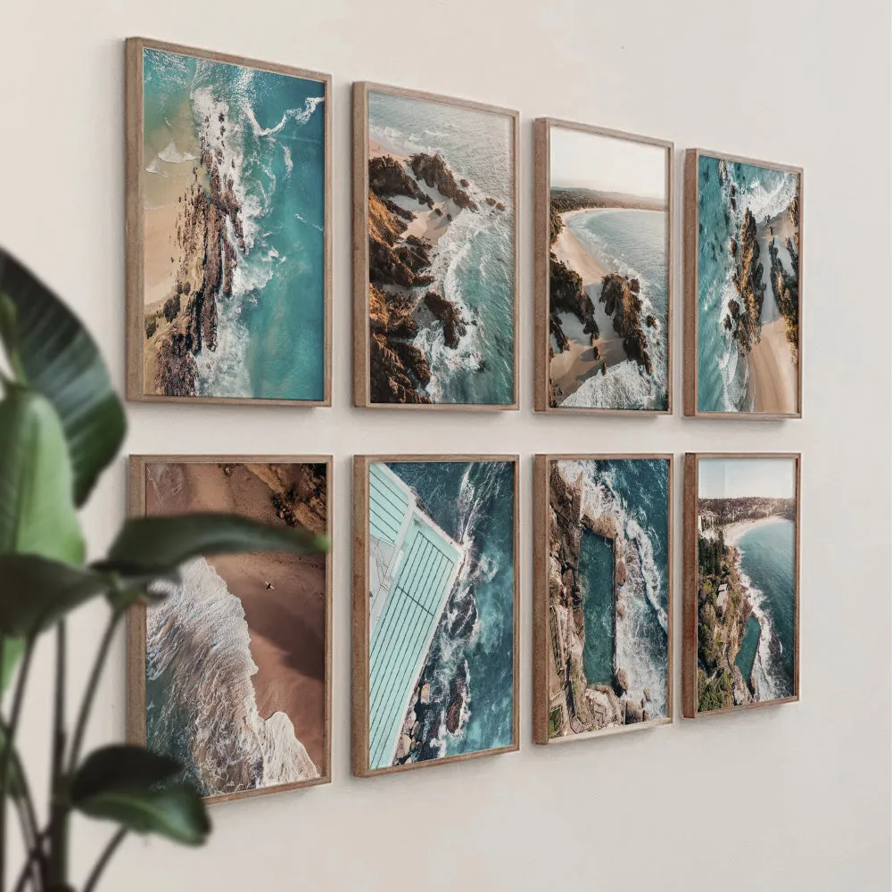 Byron Bay Beach Aerial - Art Print by Beau Micheli