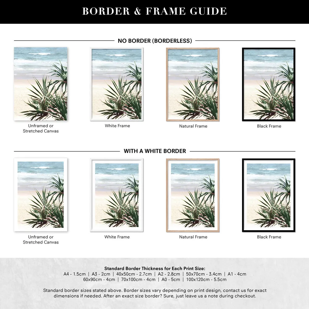 Byron Wategos Beach Palm View - Art Print
