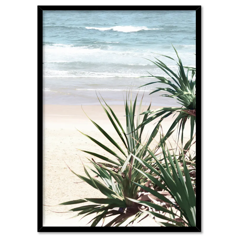 Byron Wategos Beach Palm View - Art Print