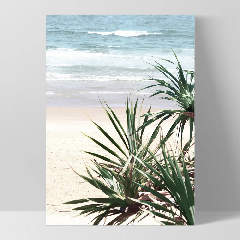 Byron Wategos Beach Palm View - Art Print