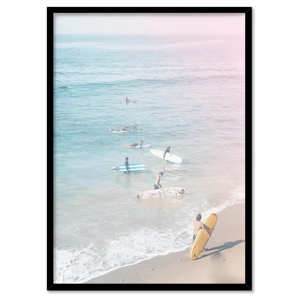 California Pastels / Into the Surf - Art Print