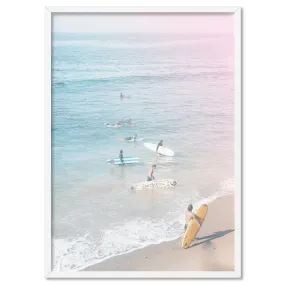 California Pastels / Into the Surf - Art Print