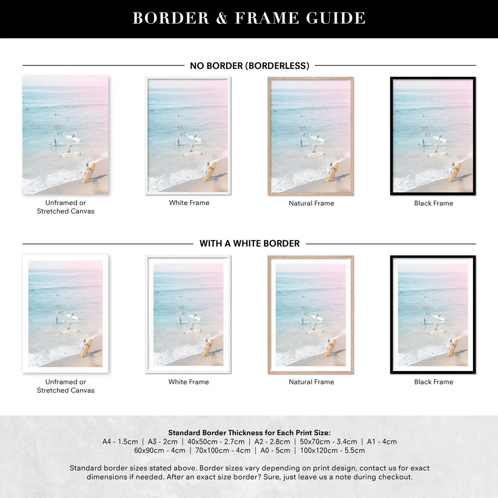 California Pastels / Into the Surf - Art Print