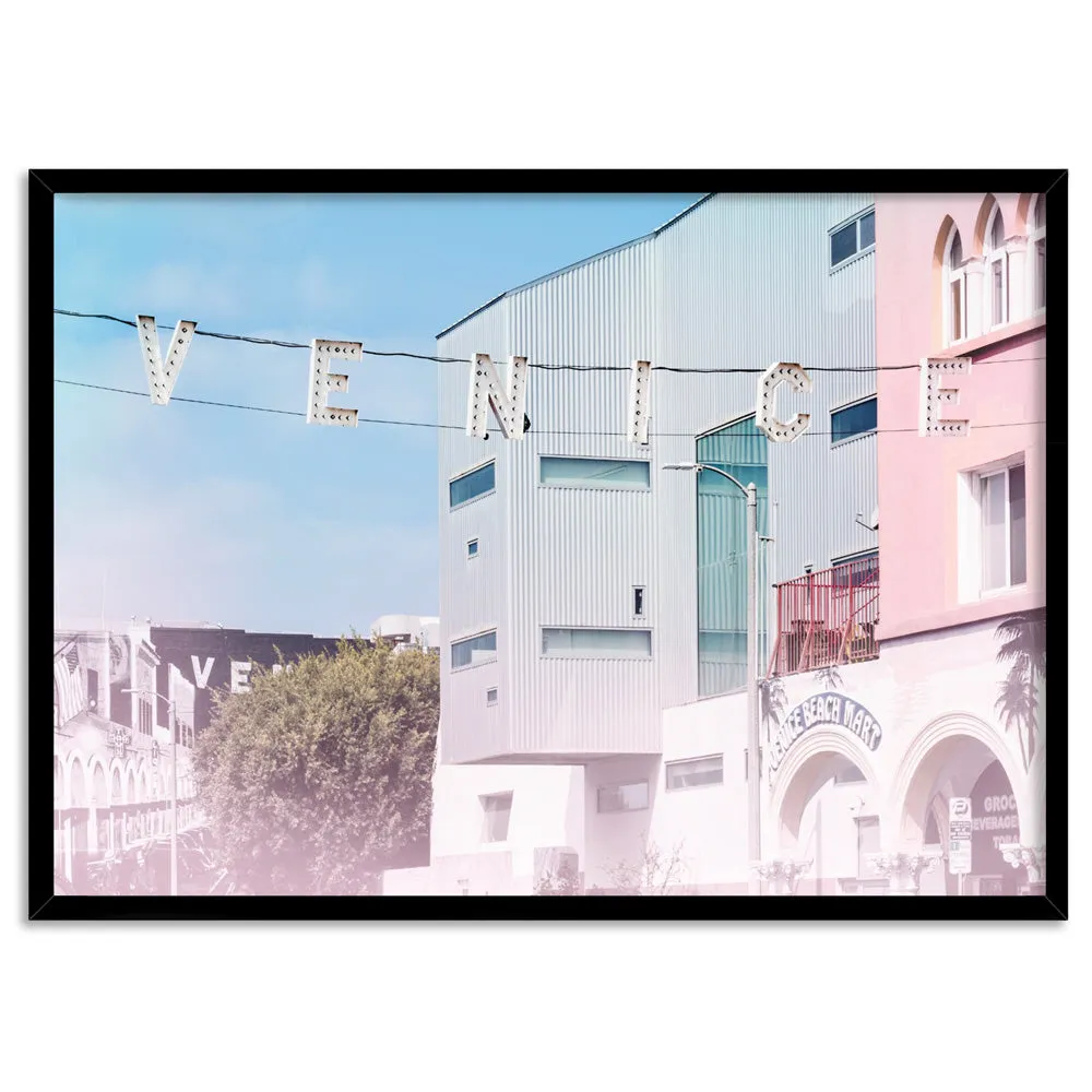 California Pastels / Venice Beach Sign - Art Print