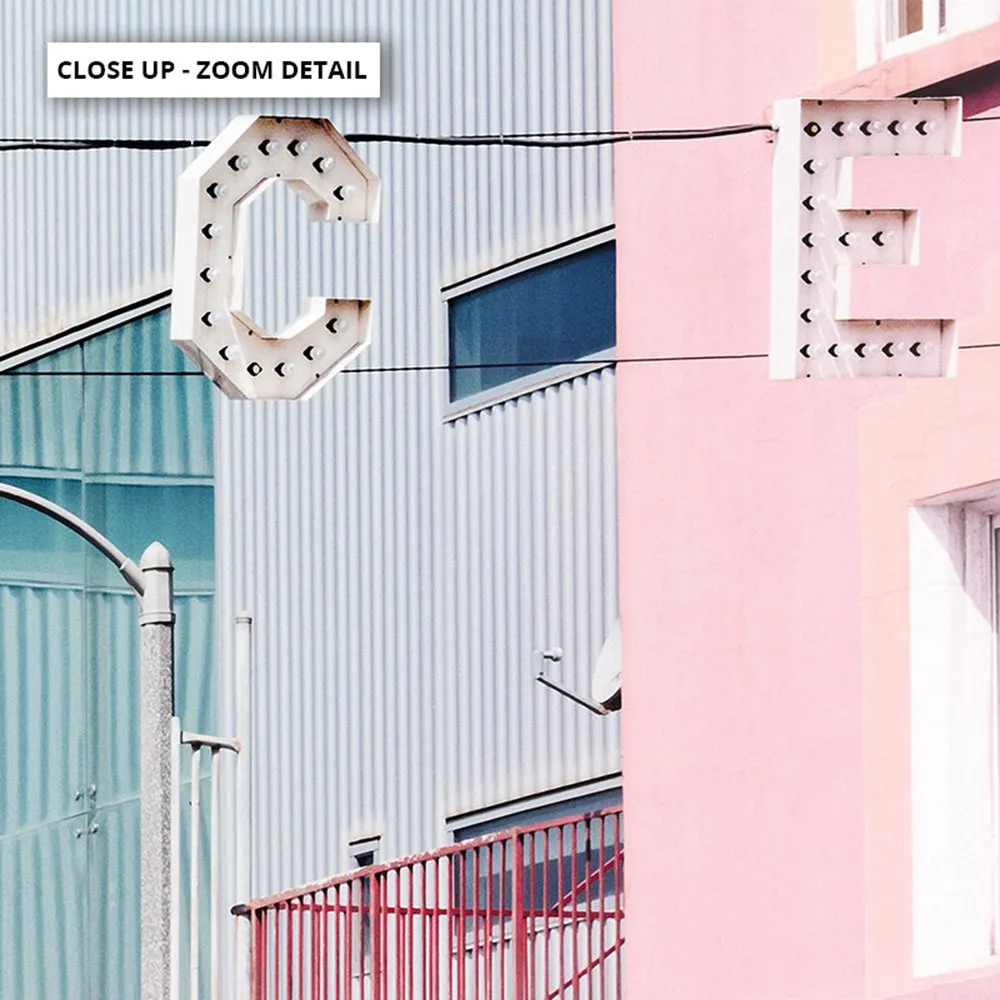 California Pastels / Venice Beach Sign - Art Print