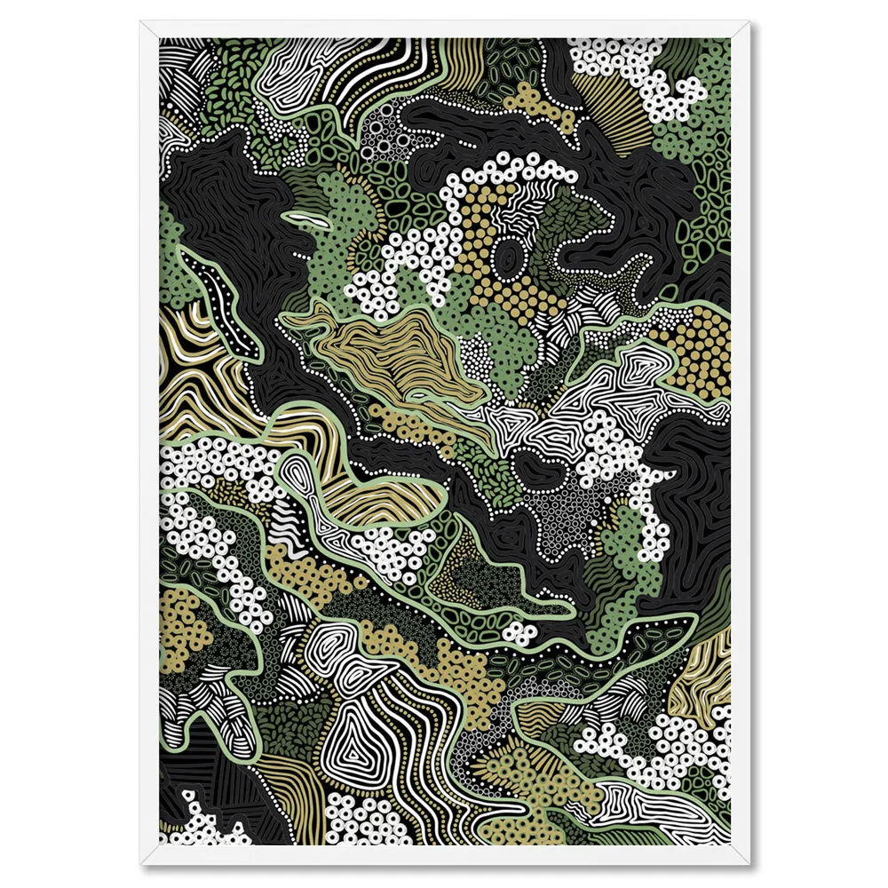 Canobie Dry Season Greens II - Art Print by Leah Cummins