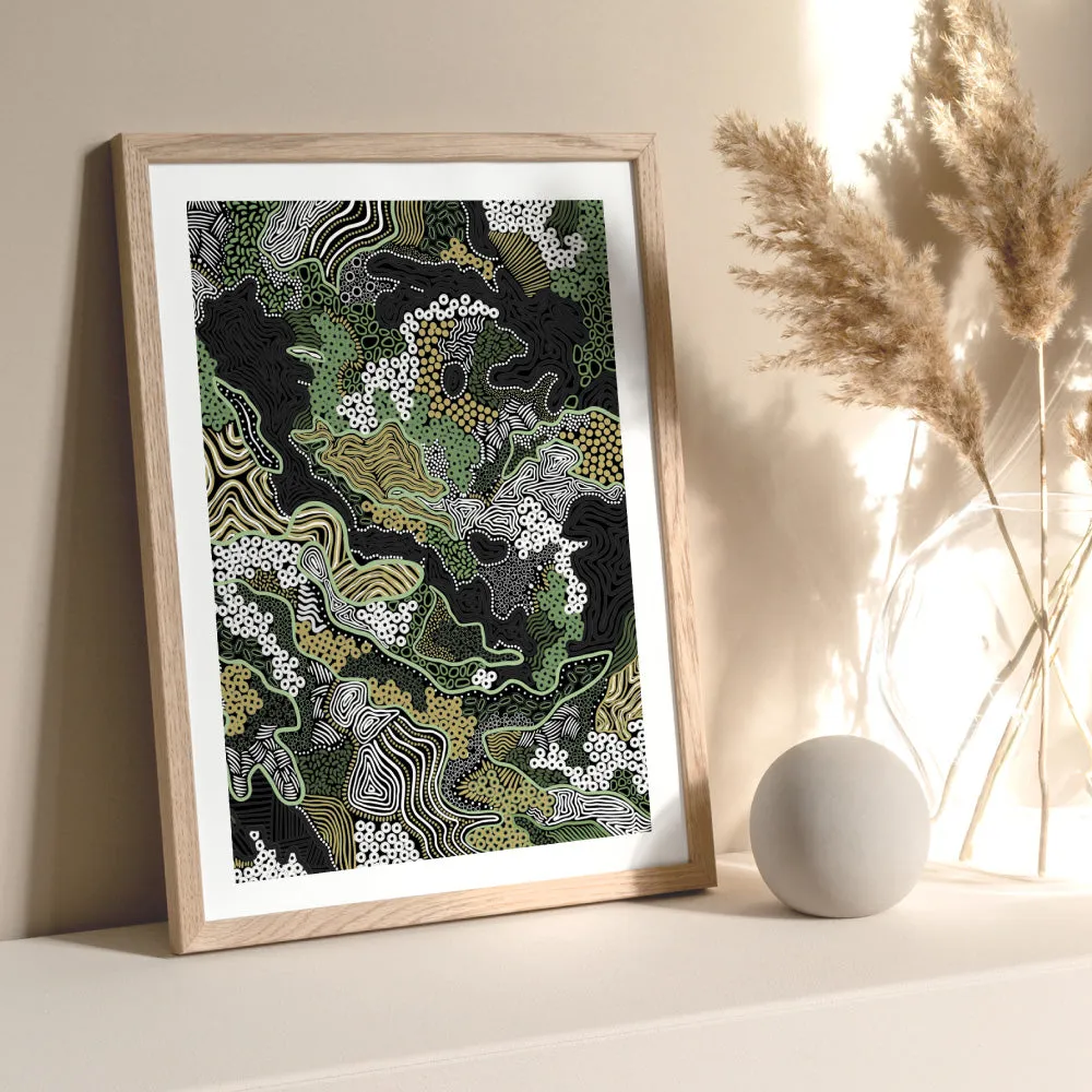 Canobie Dry Season Greens II - Art Print by Leah Cummins