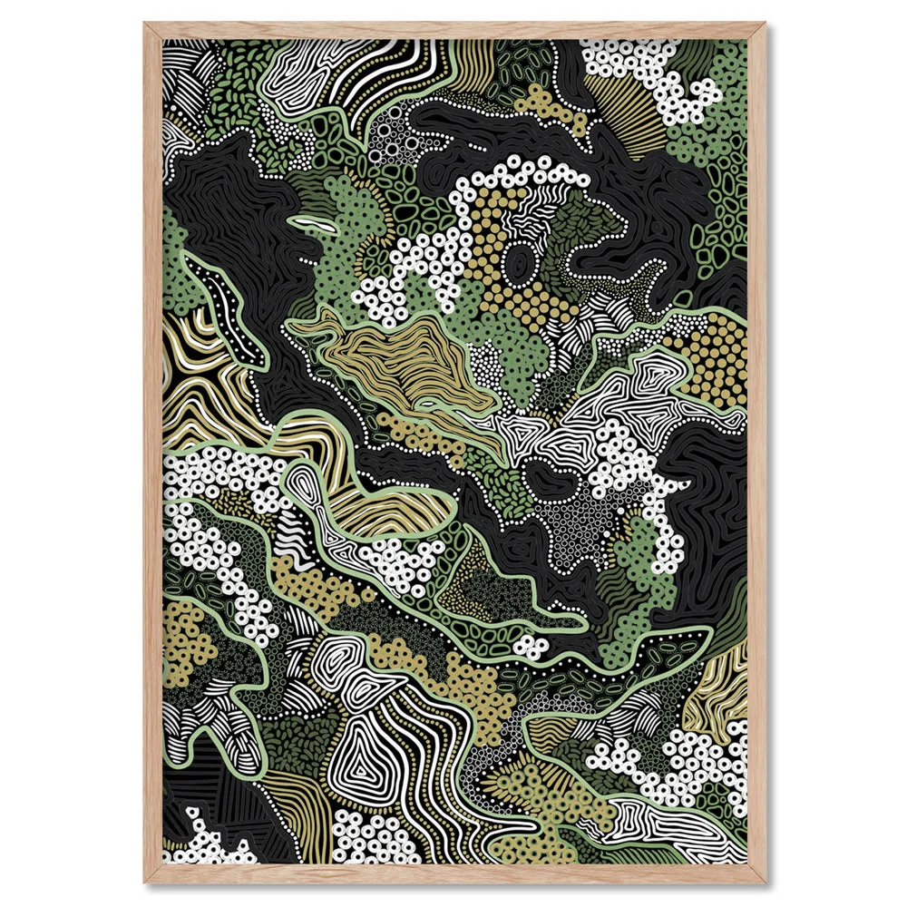 Canobie Dry Season Greens II - Art Print by Leah Cummins