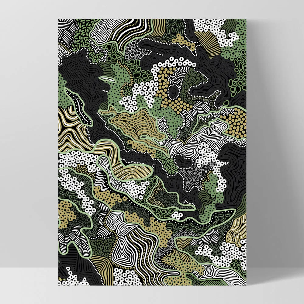 Canobie Dry Season Greens II - Art Print by Leah Cummins