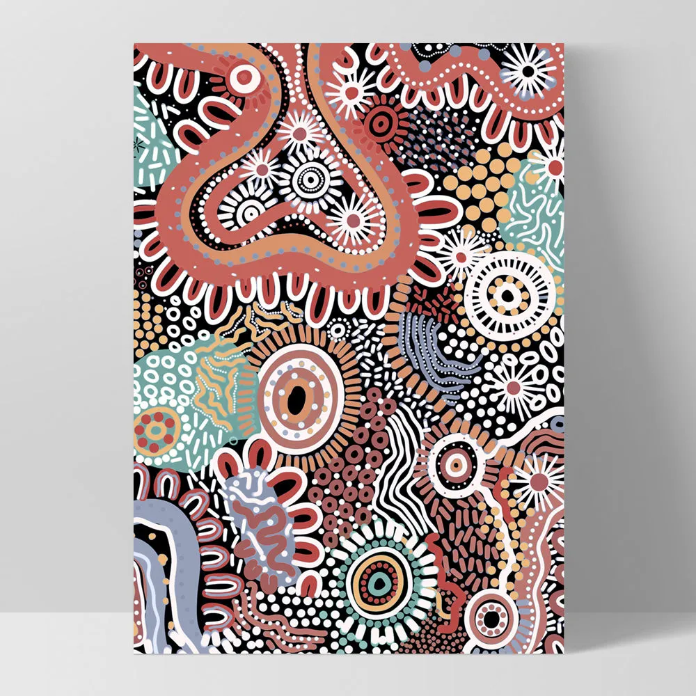 Canobie Dry Season Multicolour II - Art Print by Leah Cummins