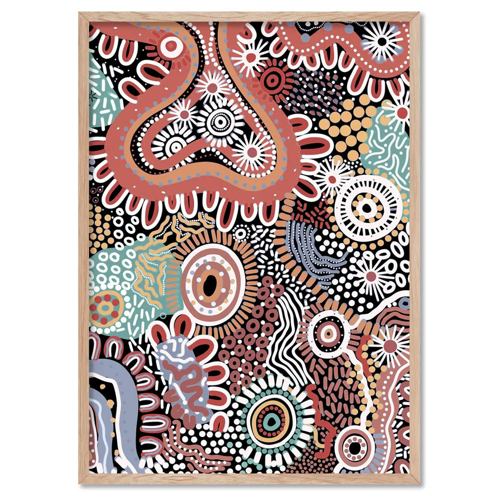 Canobie Dry Season Multicolour II - Art Print by Leah Cummins