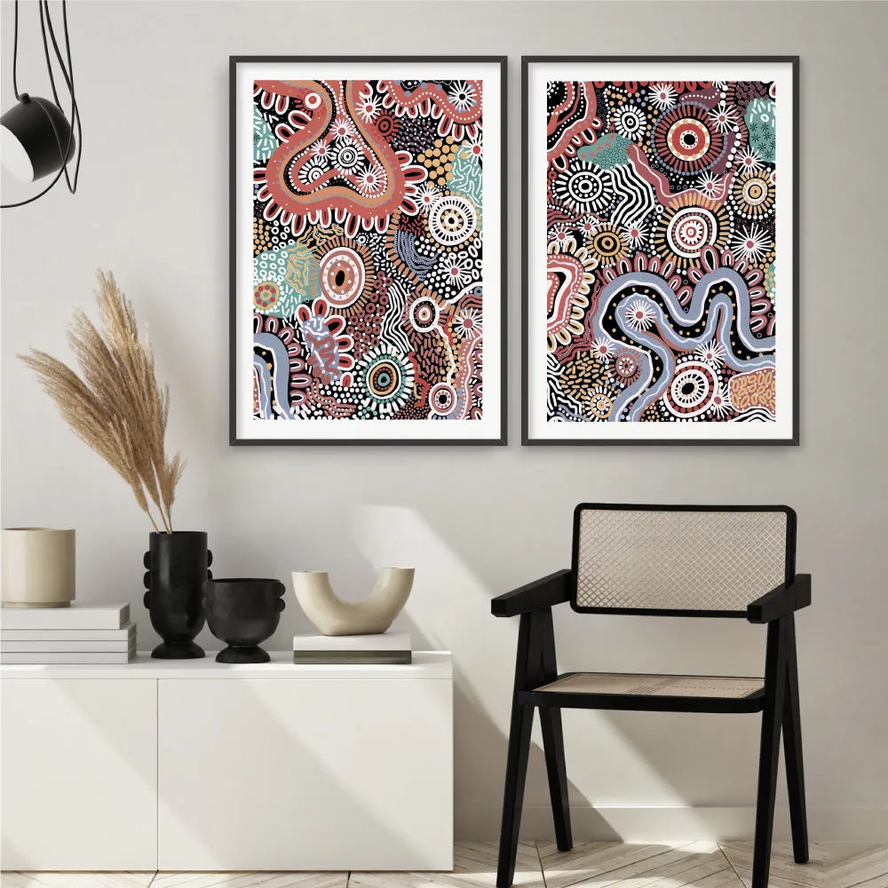 Canobie Dry Season Multicolour II - Art Print by Leah Cummins