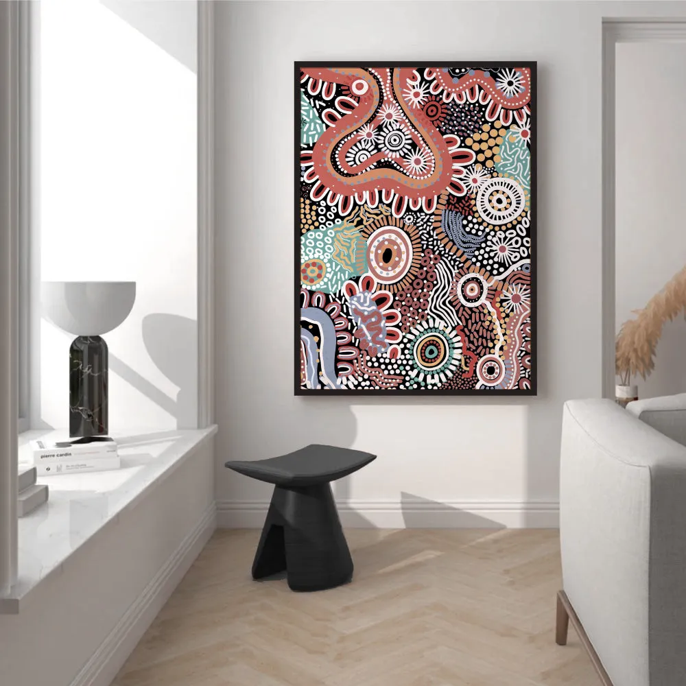 Canobie Dry Season Multicolour II - Art Print by Leah Cummins