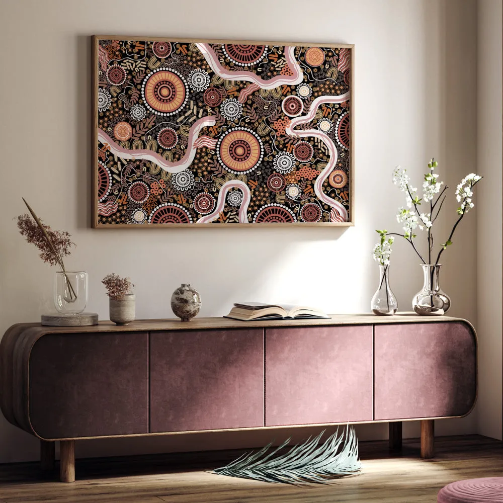 Canobie Dry Season Ochre in Landscape - Art Print by Leah Cummins