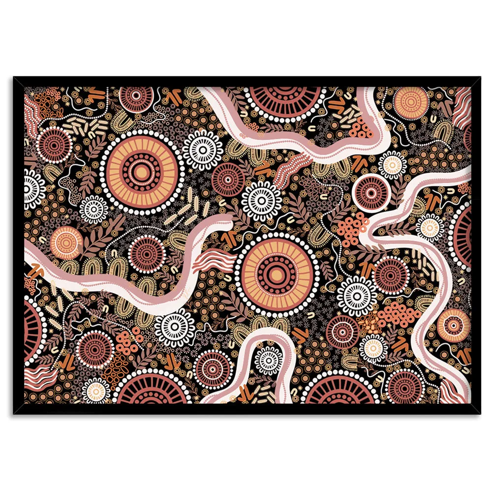 Canobie Dry Season Ochre in Landscape - Art Print by Leah Cummins